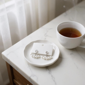 Pearl & Diamond Look Ear Cuff Earrings