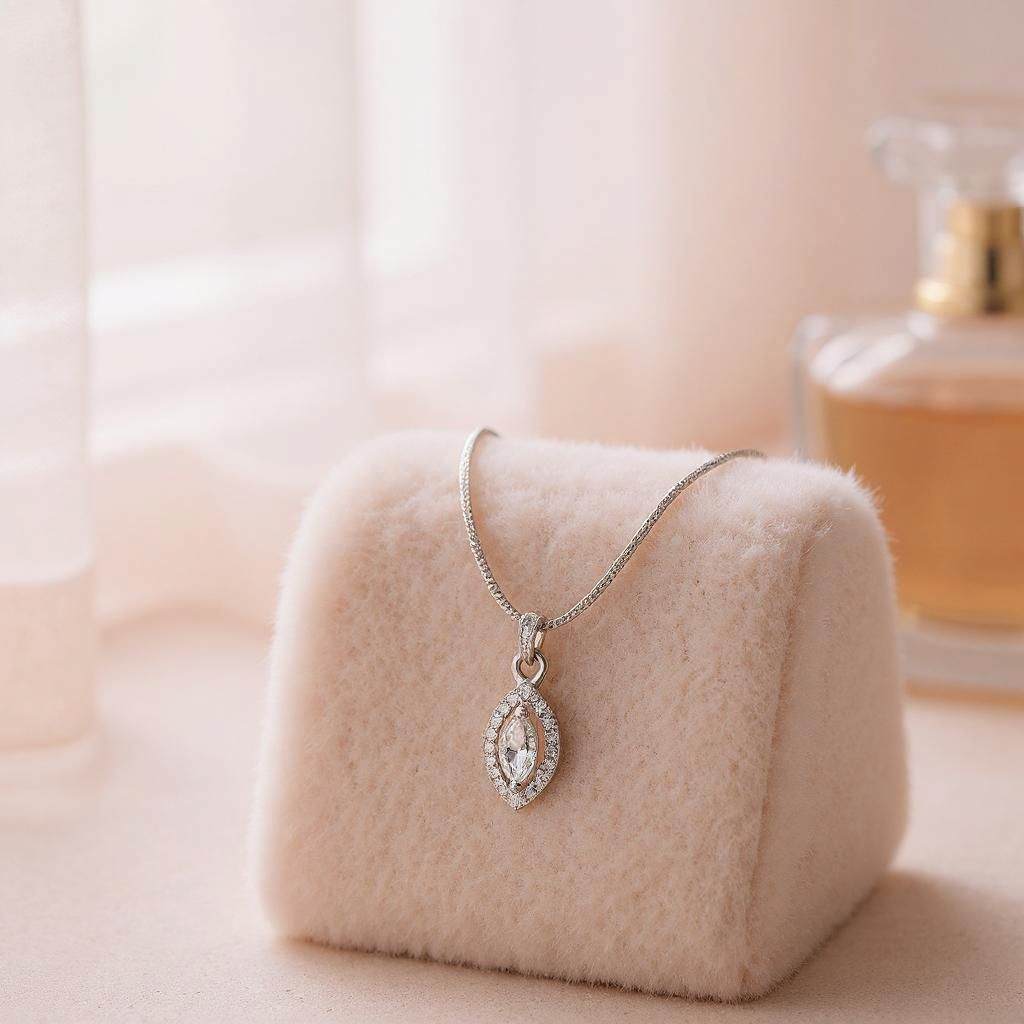 Radiant Emerald-Cut CZ Imitation Necklace