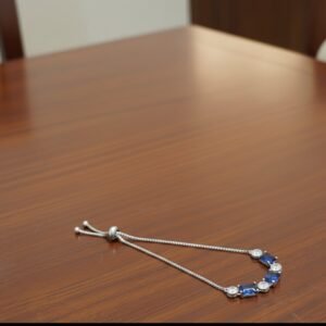 Elegance and Adjustable Blue Gemstone Bracelet