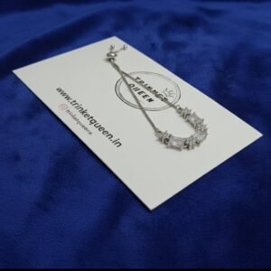 Radiant Baguette & Floral Accent Adjustable Bracelet