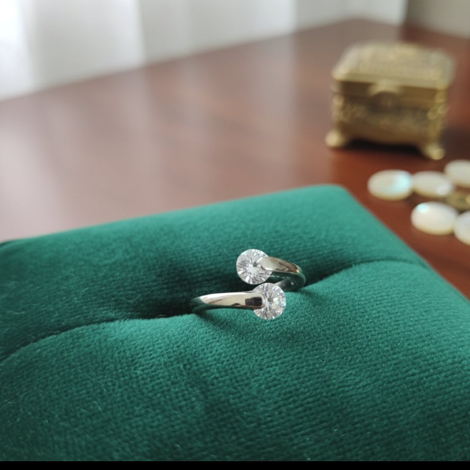 Orbit Bypass Dual Stone Adjustable Ring - Image 2