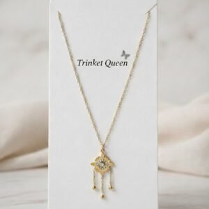 Anti-Tarnish Gold-Tone Celestial Evil Eye Pendant Necklace