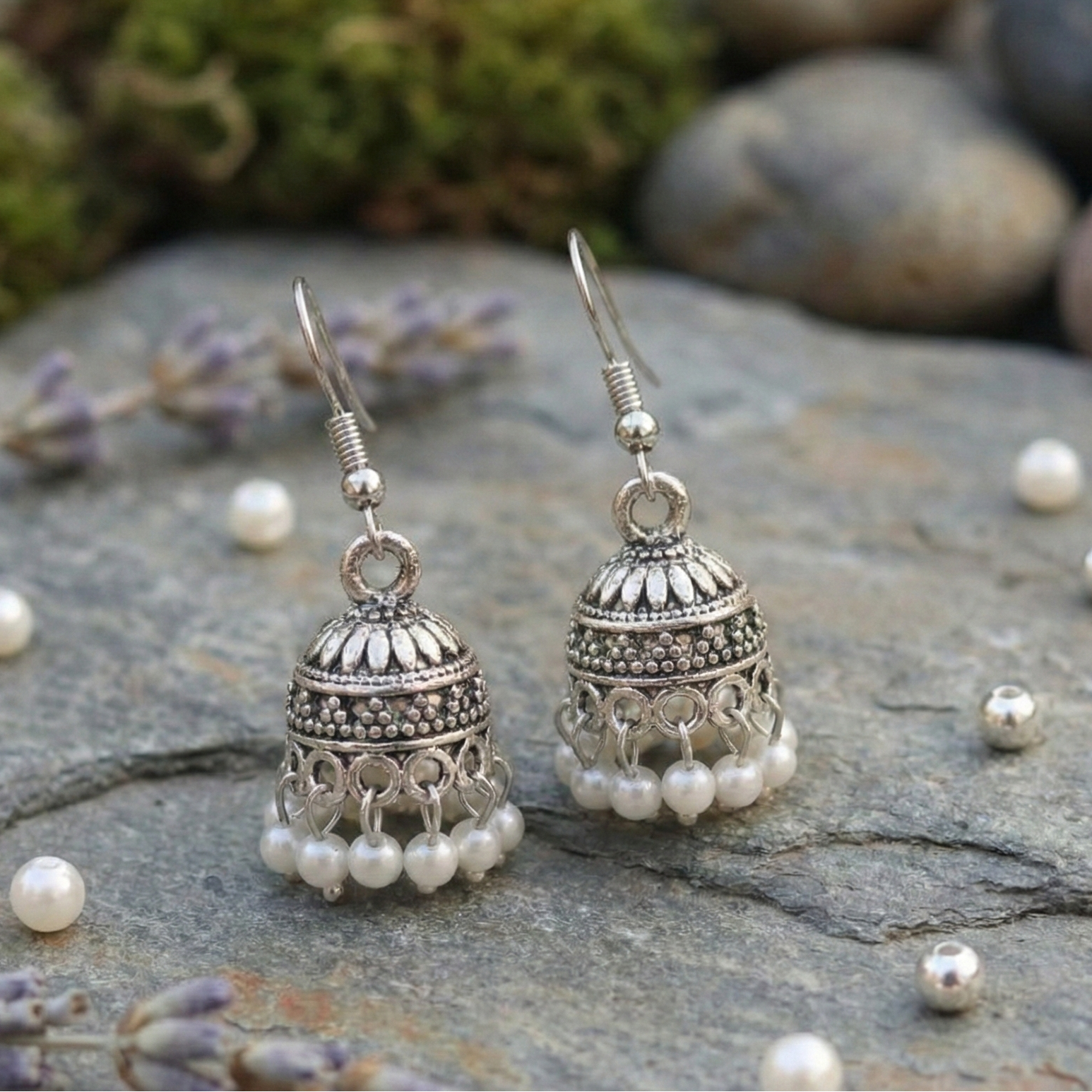 Traditional Motif Bell Earrings - Image 3