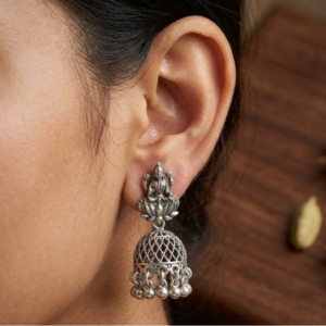 Divine Elegance Ganesha Jhumka Earrings