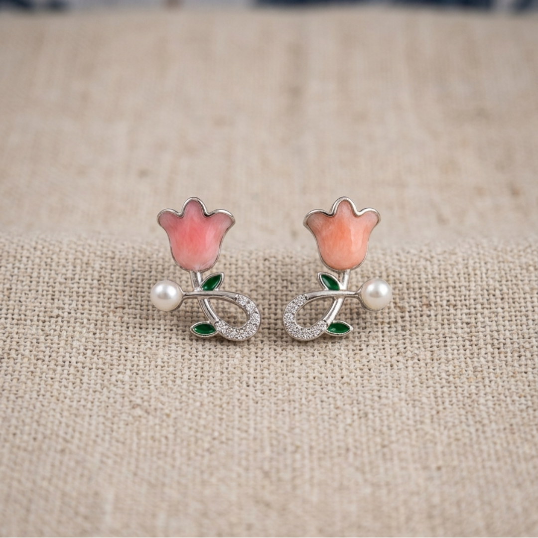 Blossoming Tulip Studs